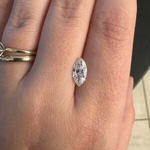 1.21 carat lab grown Marquise diamond. D / VS2.